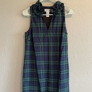 Vineyard vines plaid swing dress w/ gathered neck